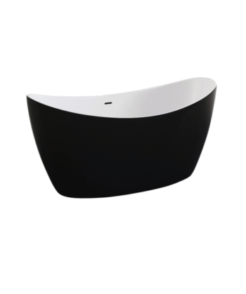 Square Freestanding Bathtub - BLACK