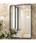 (Black) Metal Frame Rectangle Mirror