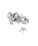 Knob Door Lock Silver (KEY)