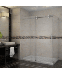 (48" x 35") L-Shape Frameless Shower Door + Base