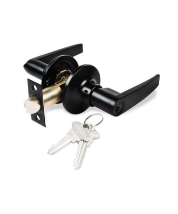 Lever Door Lock Black (KEY)